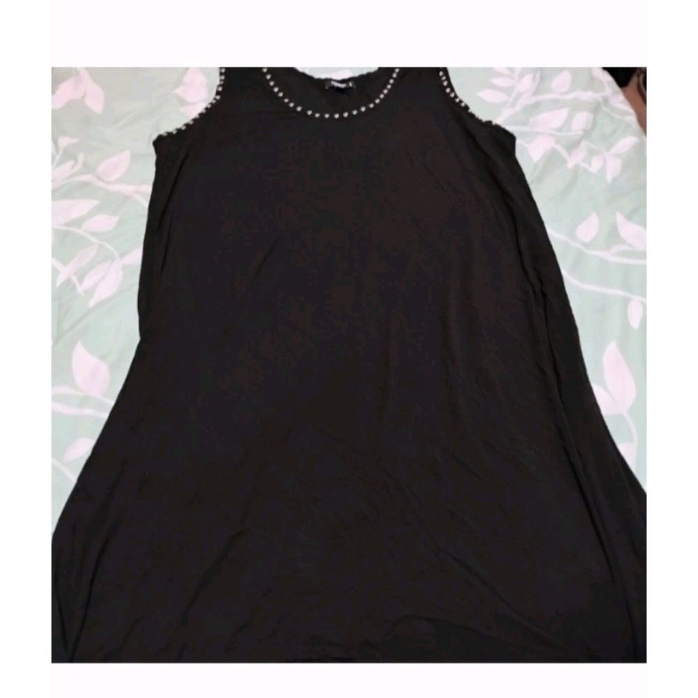 Elegant Black Studded Mini Dress